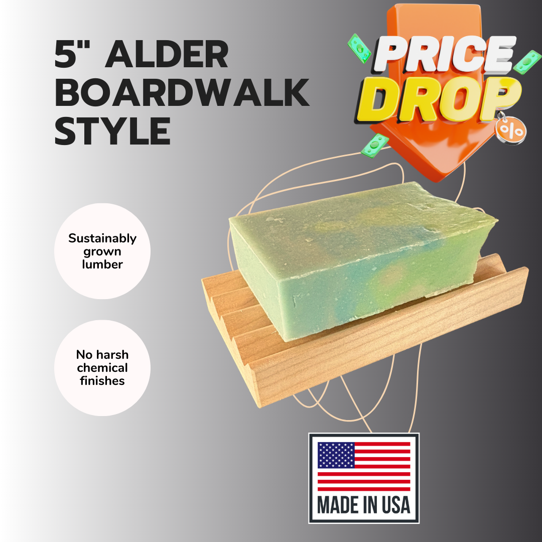 5" Alder Boardwalk Style Soap Dish