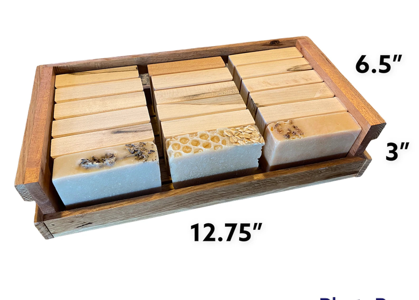 Set of 3 Wood Display Crates + 3 Storage Totes
