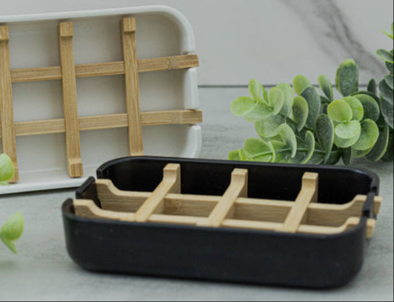 Eco-Luxe Zero Waste Biodegradable Soap Tray- Bamboo Fiber Composite