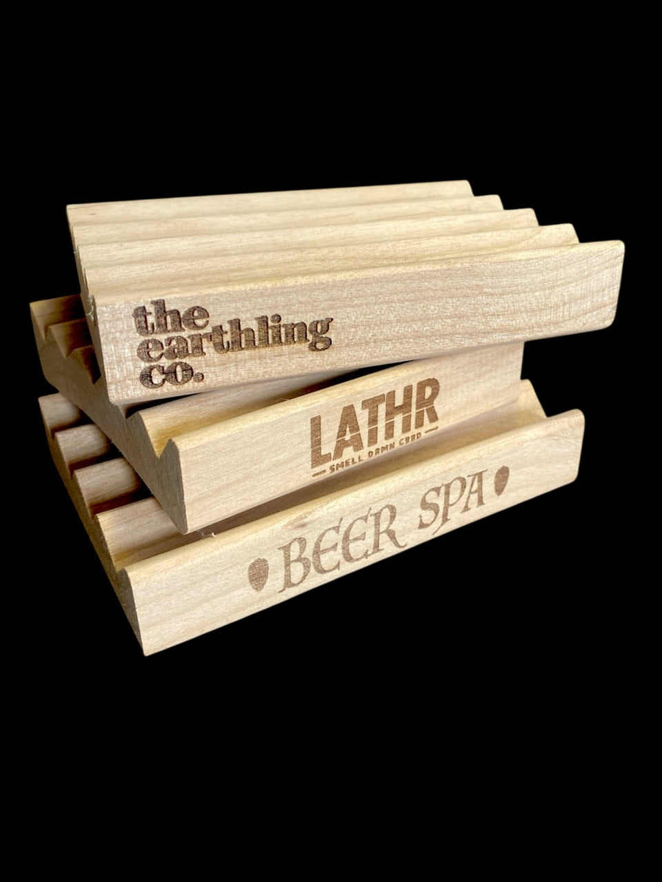 Custom Engraved Natural Wood Soap Dishes