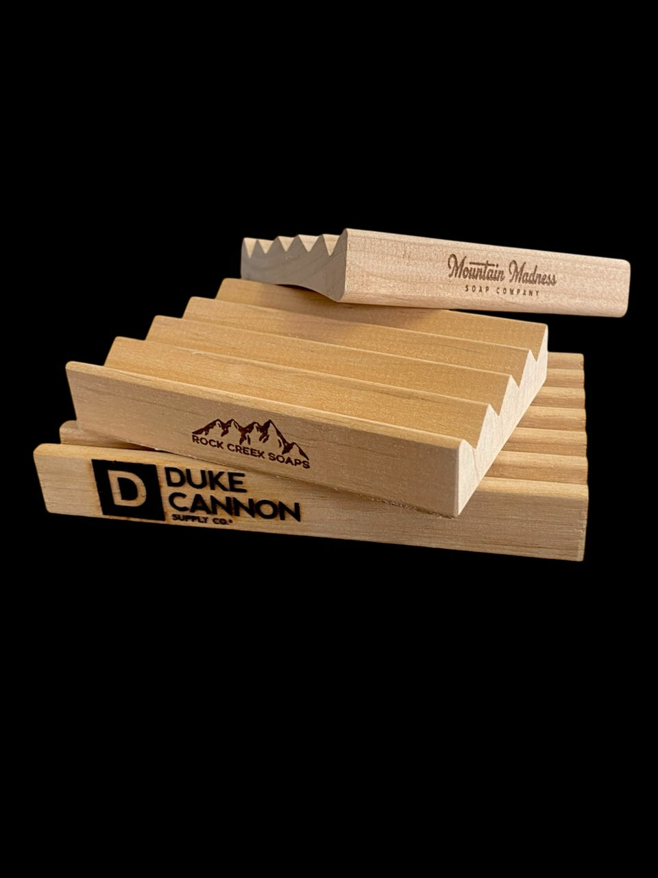 Custom Engraved Natural Wood Soap Dishes