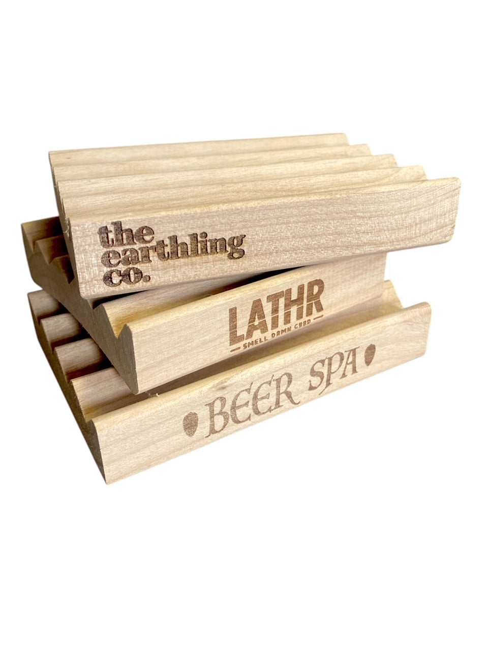 Custom Engraved Natural Wood Soap Dishes