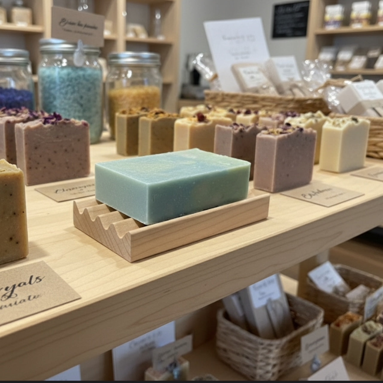 5" Alder Boardwalk Style Soap Dish