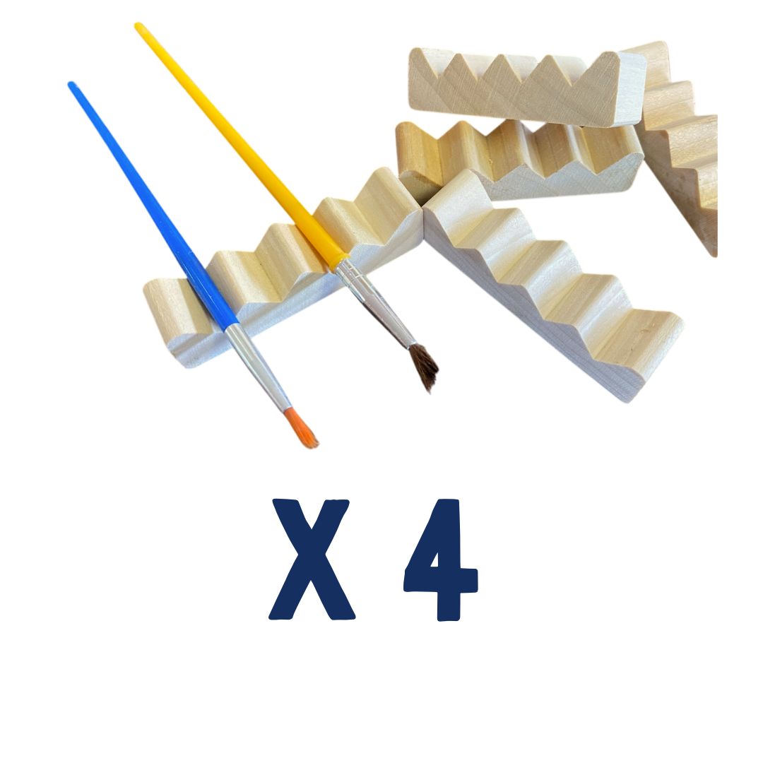 Natural Poplar Paint Brush Rest