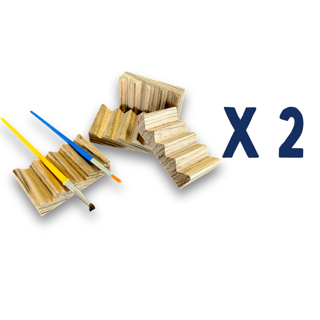 Zebra Wood Paint Brush Rest