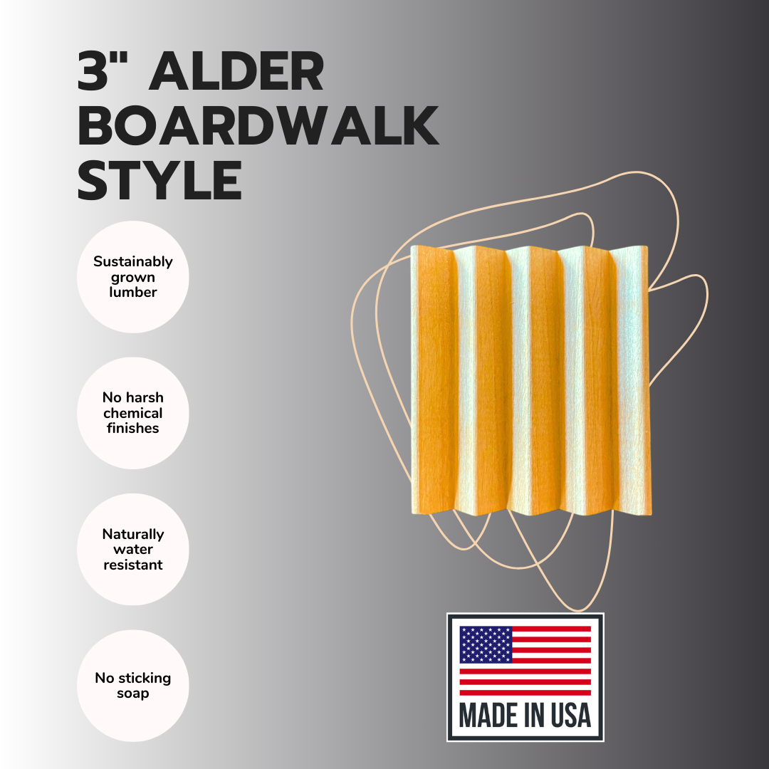 3 Inch Alder Boardwalk Style Soap Dish