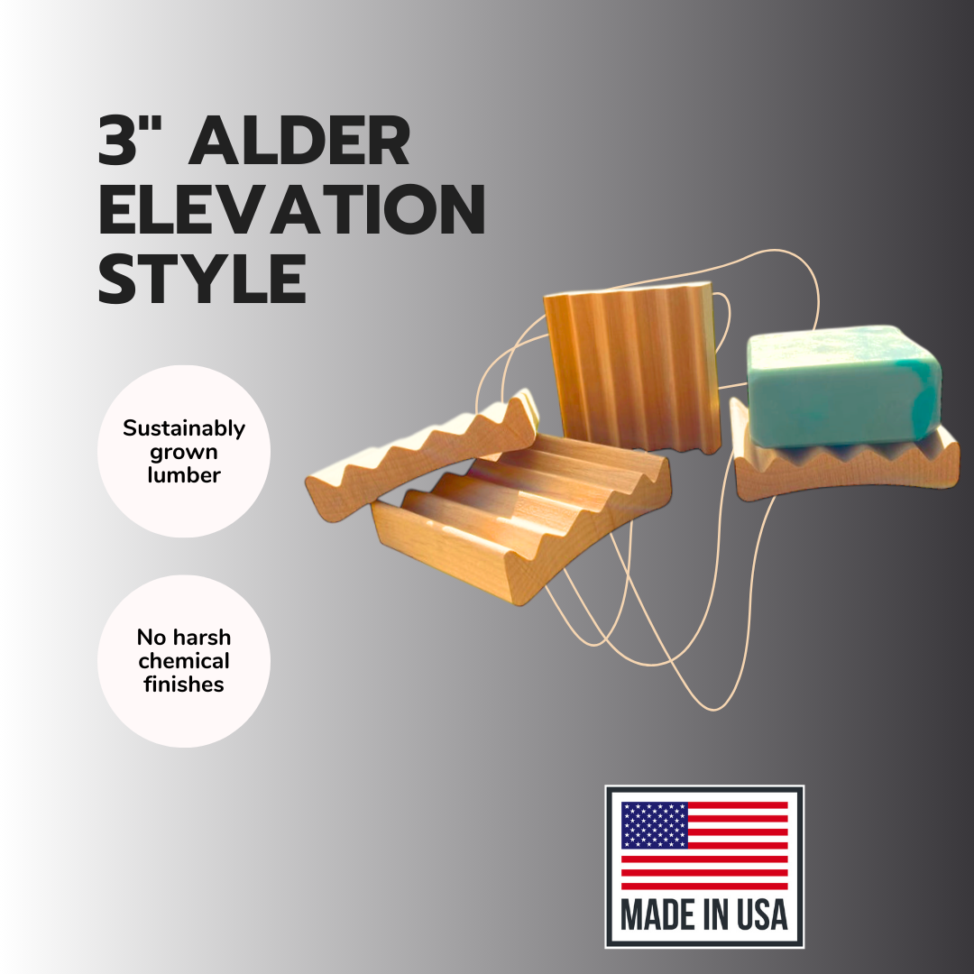 3 Inch Alder Elevation Style Soap Dish