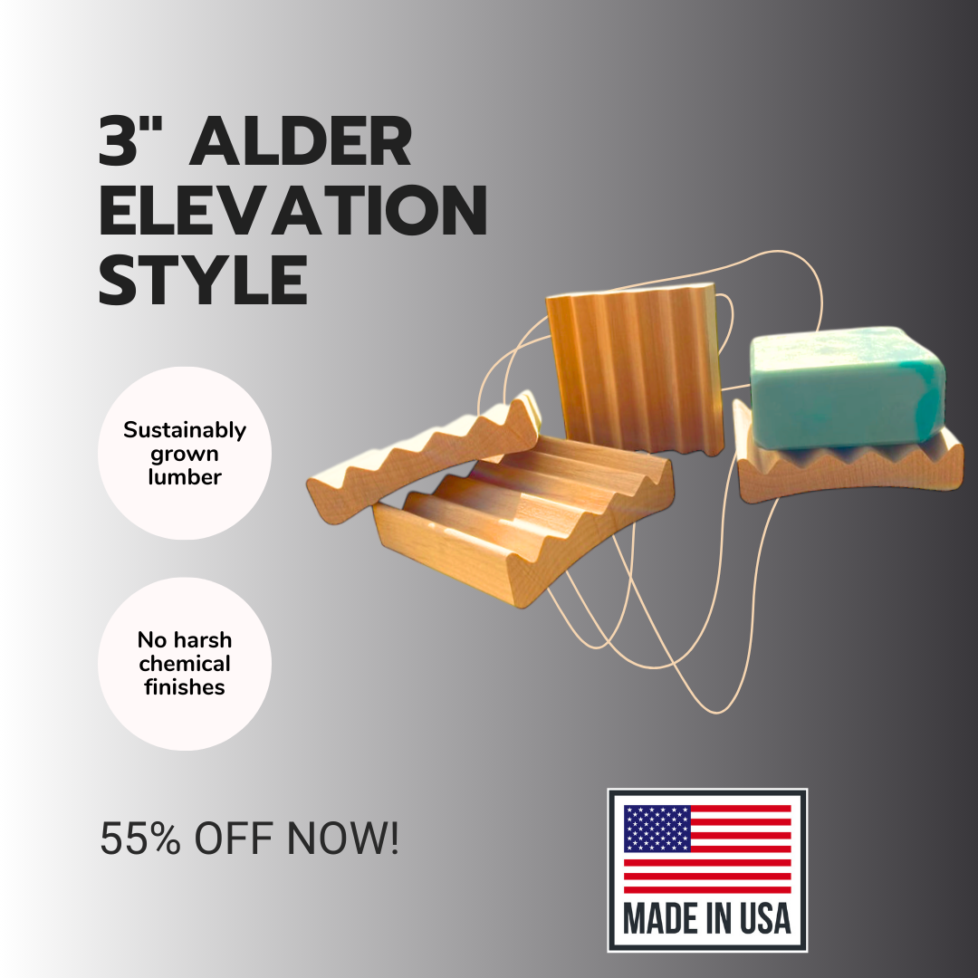 3 Inch Alder Elevation Style Soap Dish