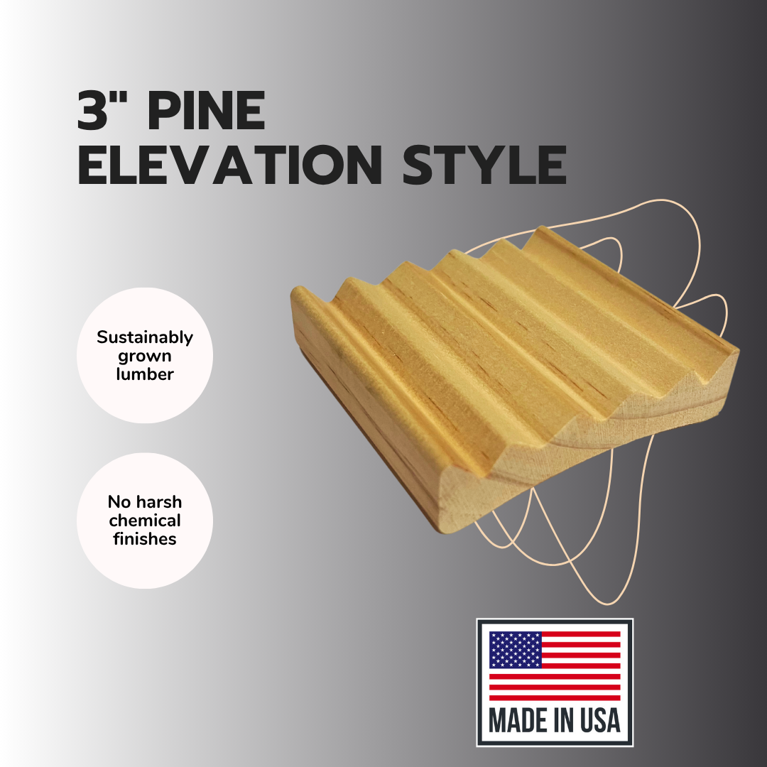 3" Pine Elevation Style Soap Dish