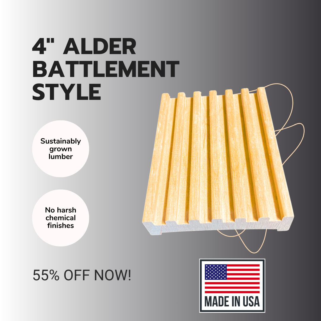 4" Alder Battlement Style Soap Dish