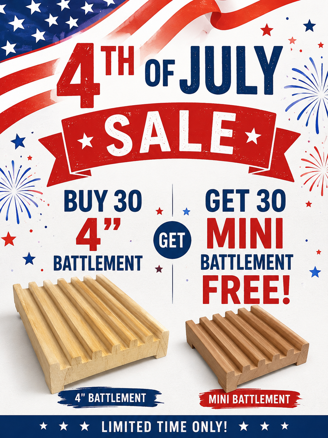 30 Battlement Get 30 FREE Mini Battlement
