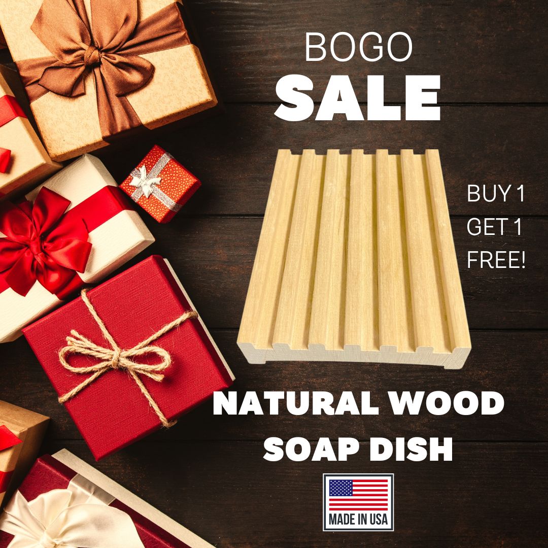 BOGO Natural Wood Soap Dishes-Free Shipping!-USA Made