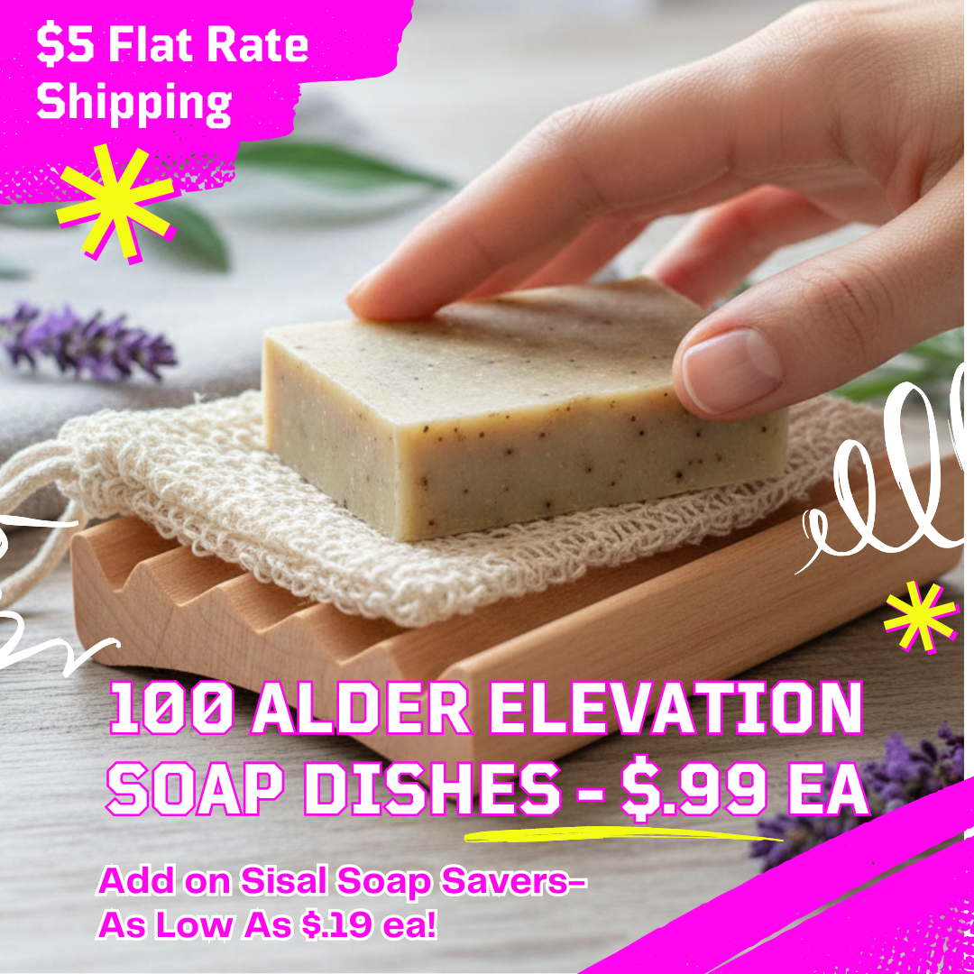 Alder Elevation Soap Dish + $5 Shipping + Discount Sisal Savers