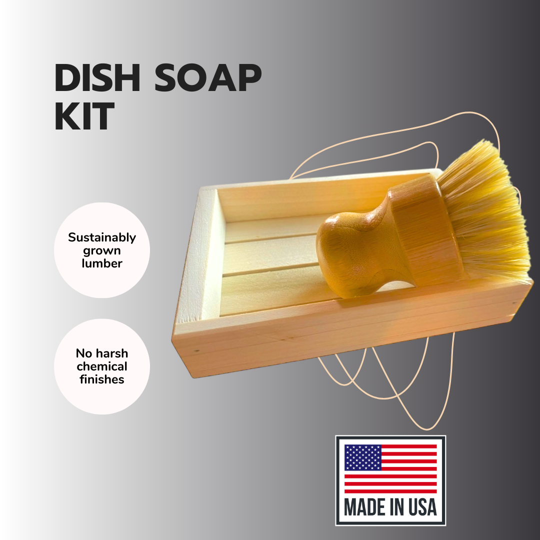 Dish Washing Kit- Soap Tray & Dish Brush