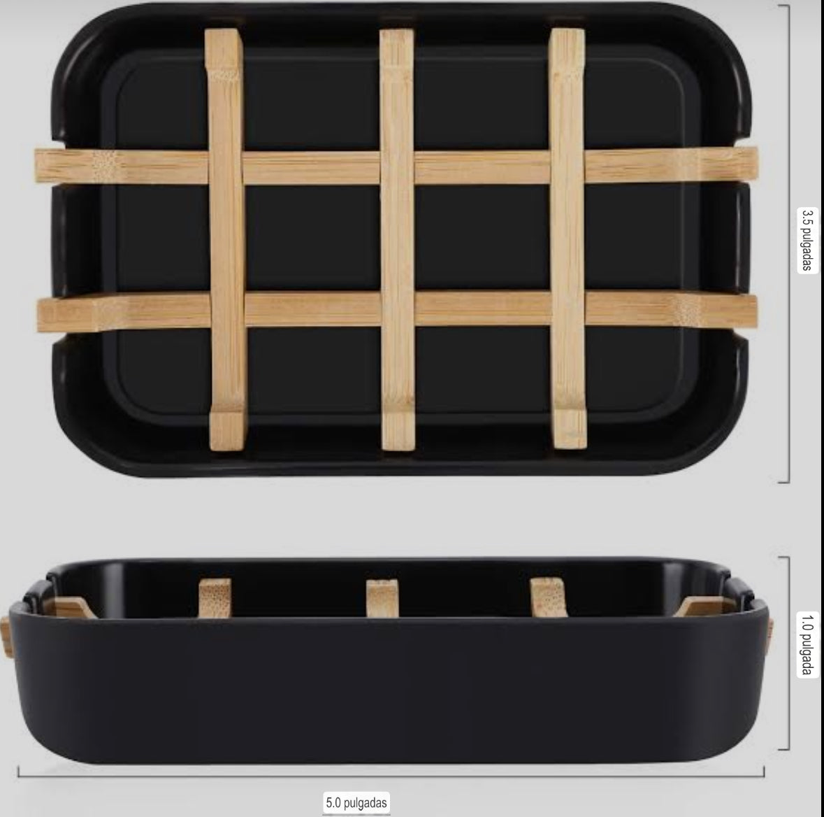 Eco-Luxe Zero Waste Biodegradable Soap Tray- Bamboo Fiber Composite