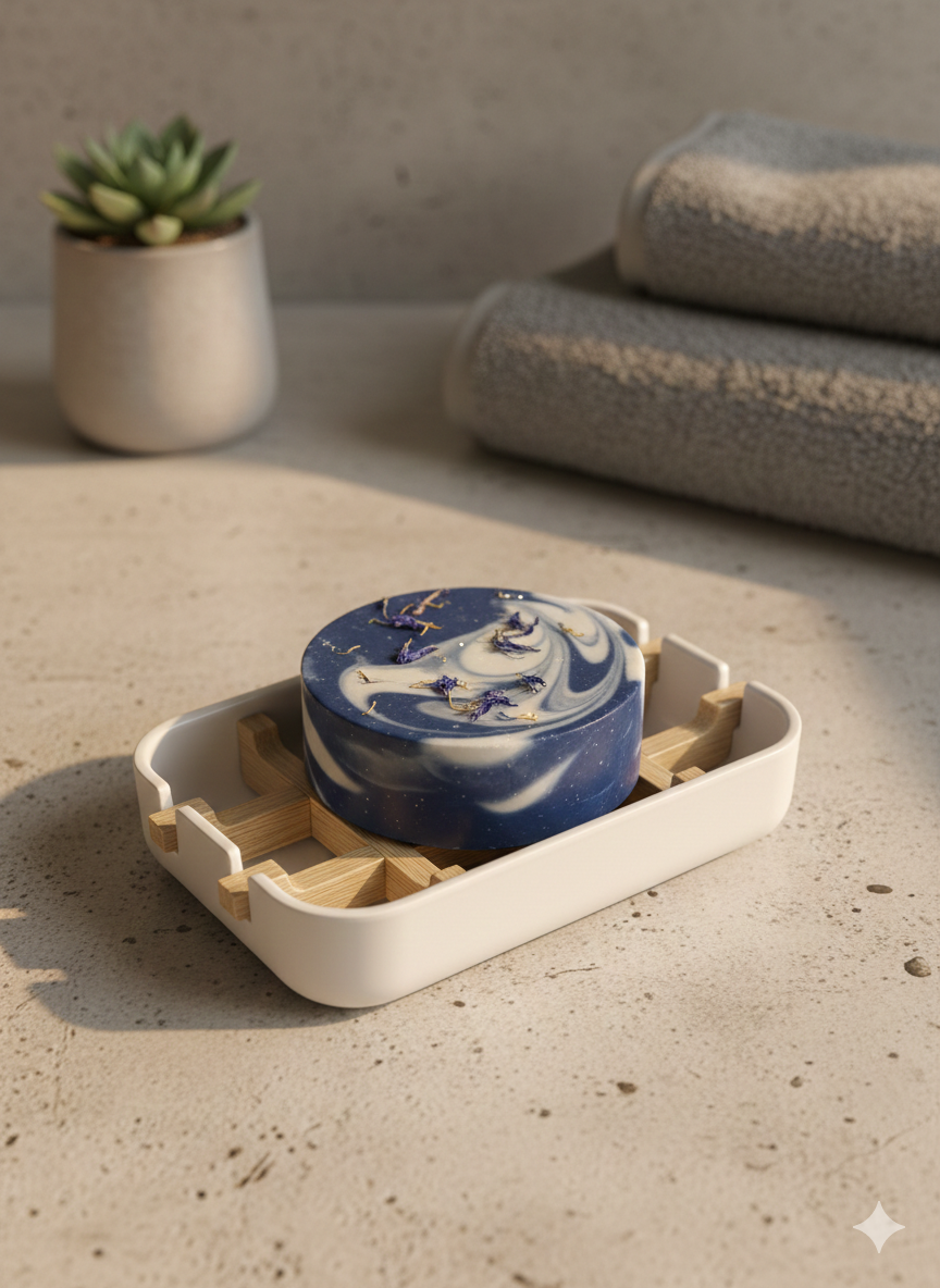 Eco-Luxe Zero Waste Biodegradable Soap Tray- Bamboo Fiber Composite