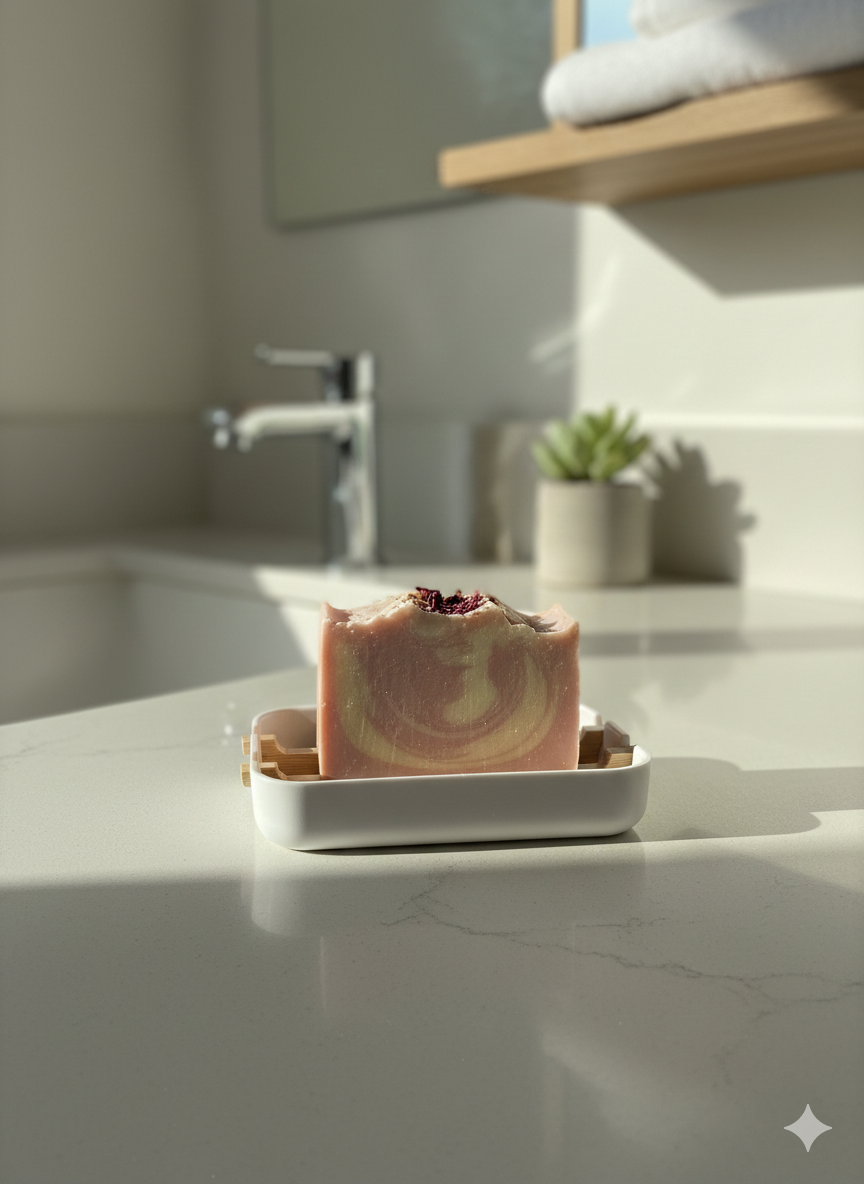 Eco-Luxe Zero Waste Biodegradable Soap Tray- Bamboo Fiber Composite