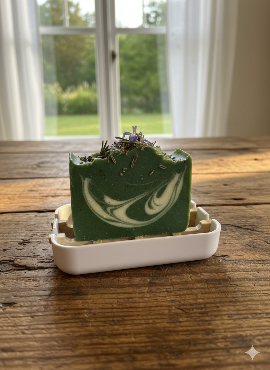 Eco-Luxe Zero Waste Biodegradable Soap Tray- Bamboo Fiber Composite