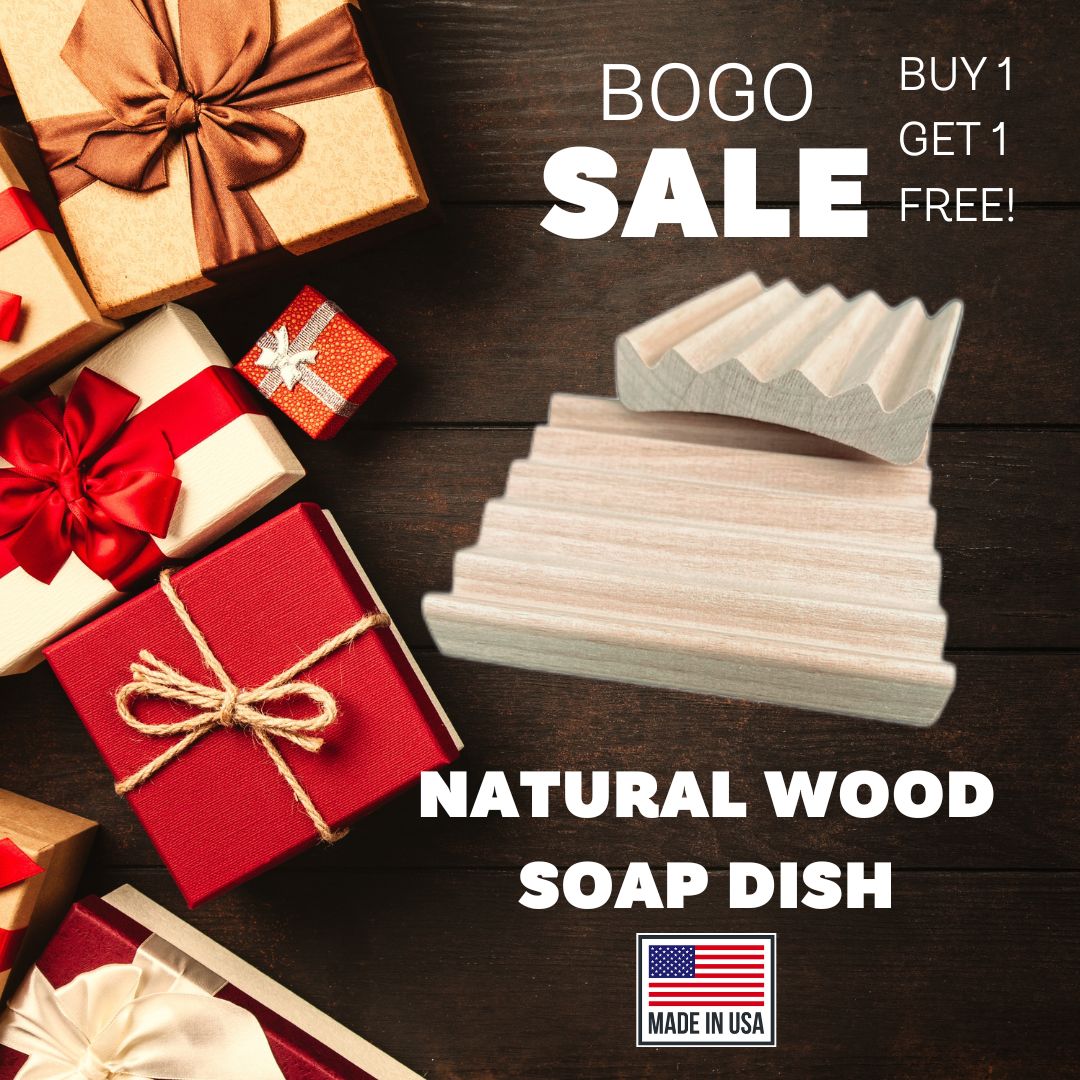 BOGO Natural Wood Soap Dishes-Free Shipping!-USA Made