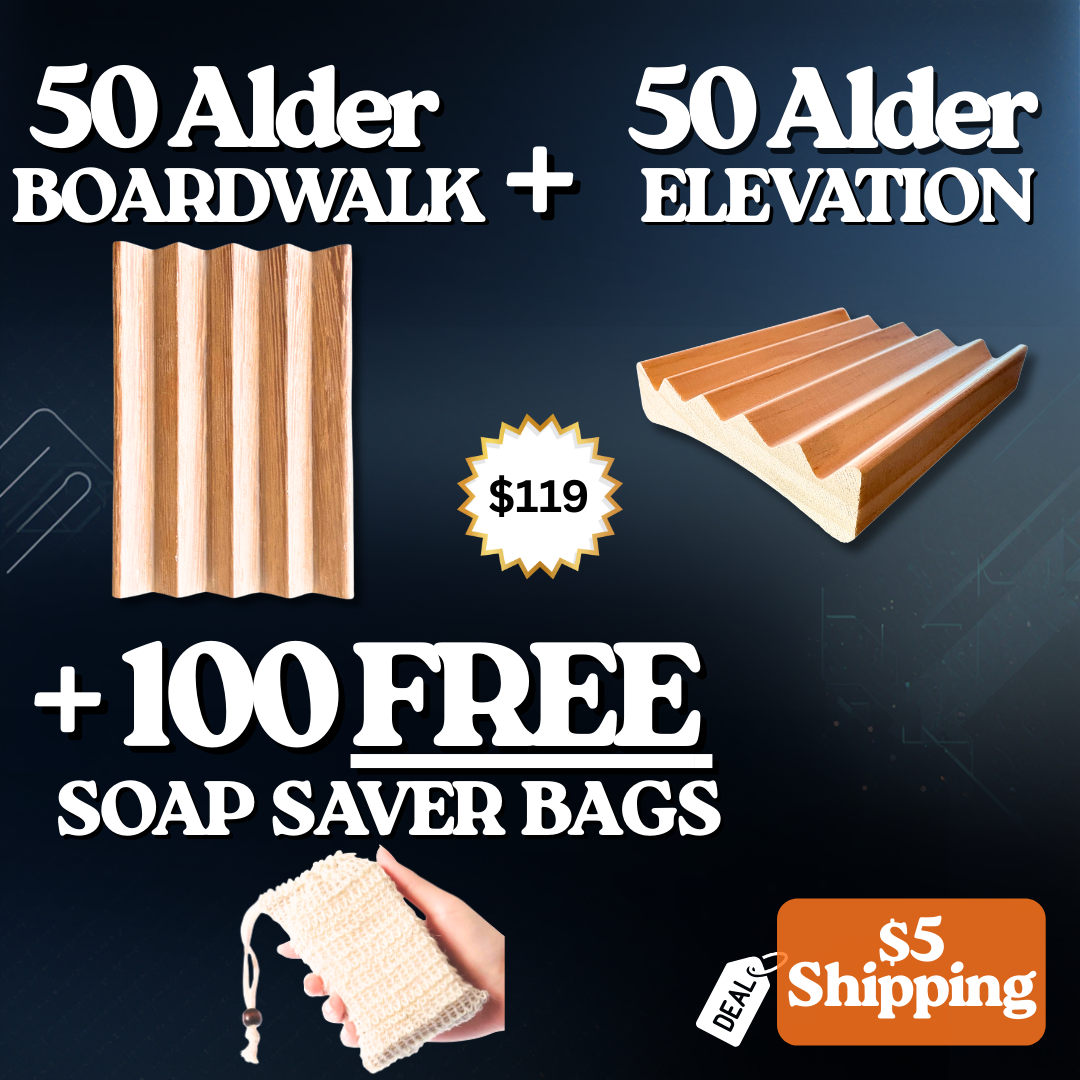 Pro Pack-50 Alder Boardwalk + 50 Alder Elevation + 100 FREE Sisal Soap Savers