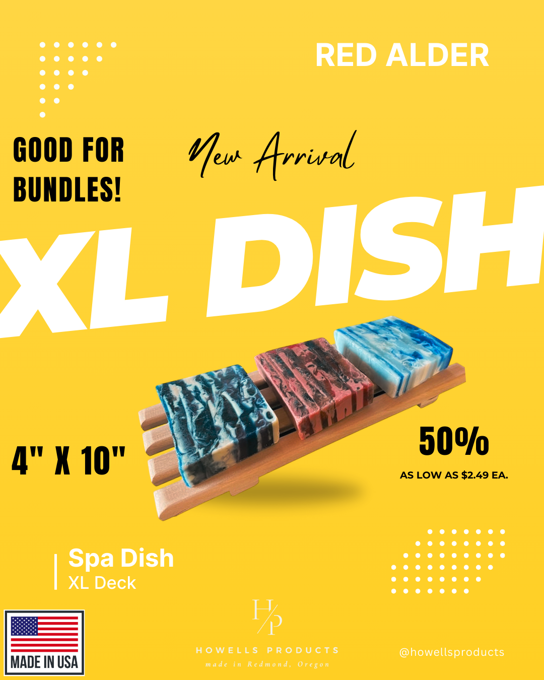XL Alder Spa Dish As Low as $2.49 ea